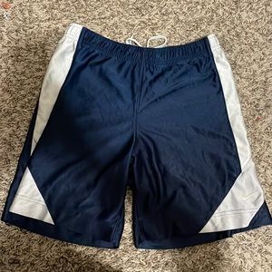 blue and white nike basketball shorts
